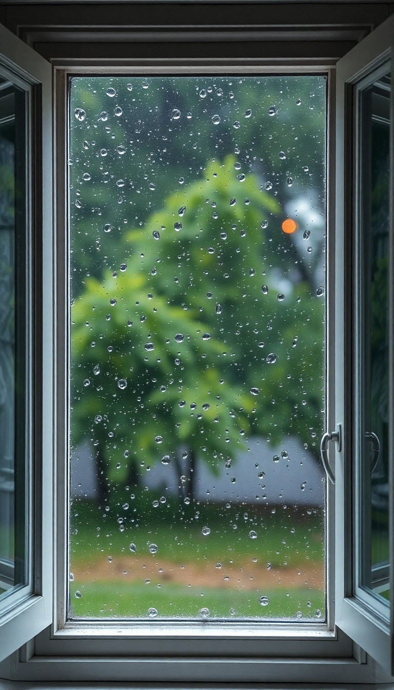 rain from the window